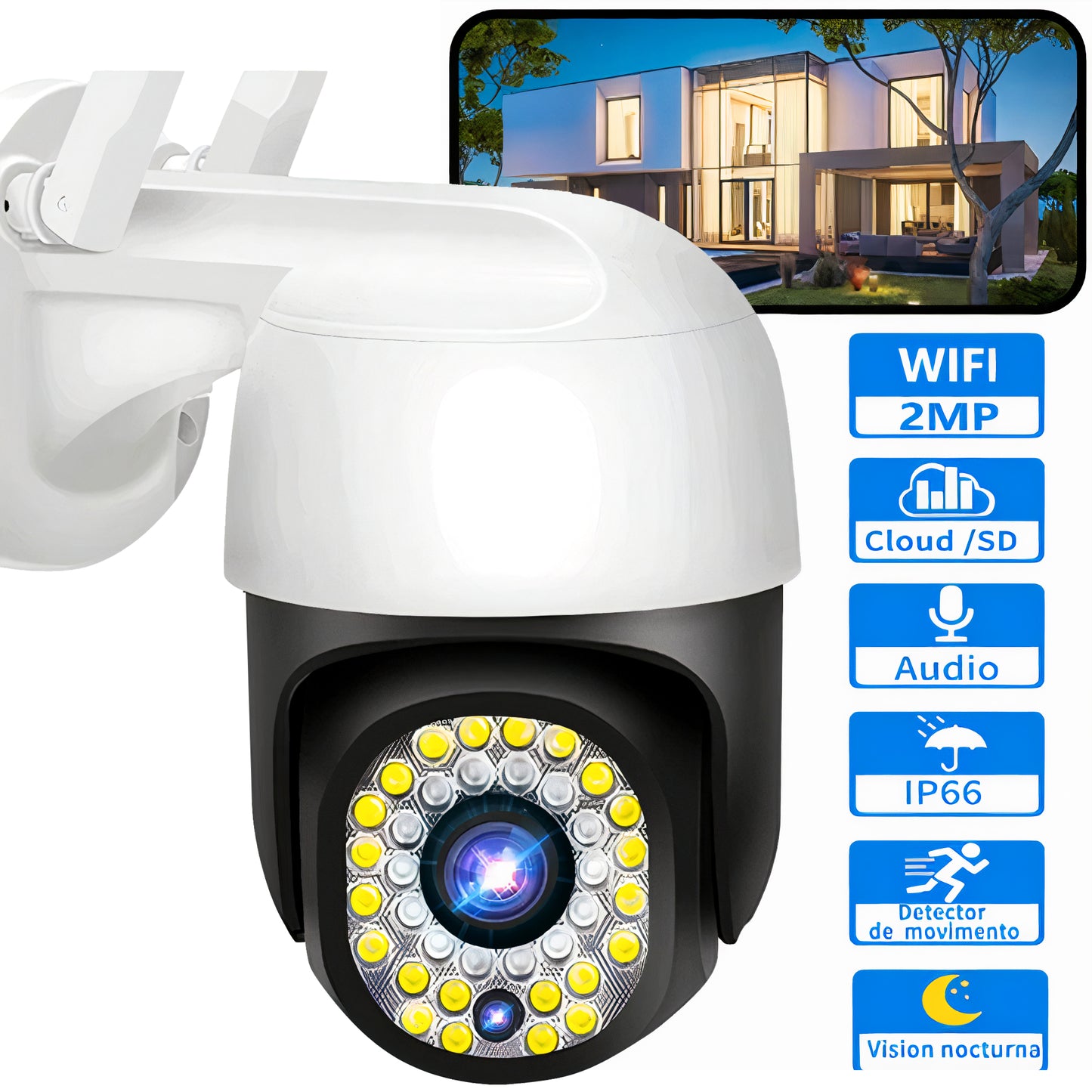 CAMARA DE VIGILANCIA IP WIFI HD 3MP DOMO