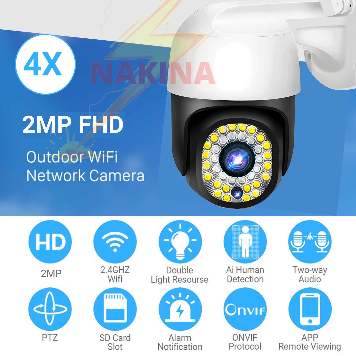 CAMARA DE VIGILANCIA IP WIFI HD 3MP DOMO